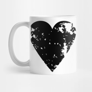 Black Imperfect Heart Mug